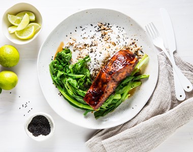 Manuka Honey & Soy Glazed Regal Salmon with Ponzu Sauce