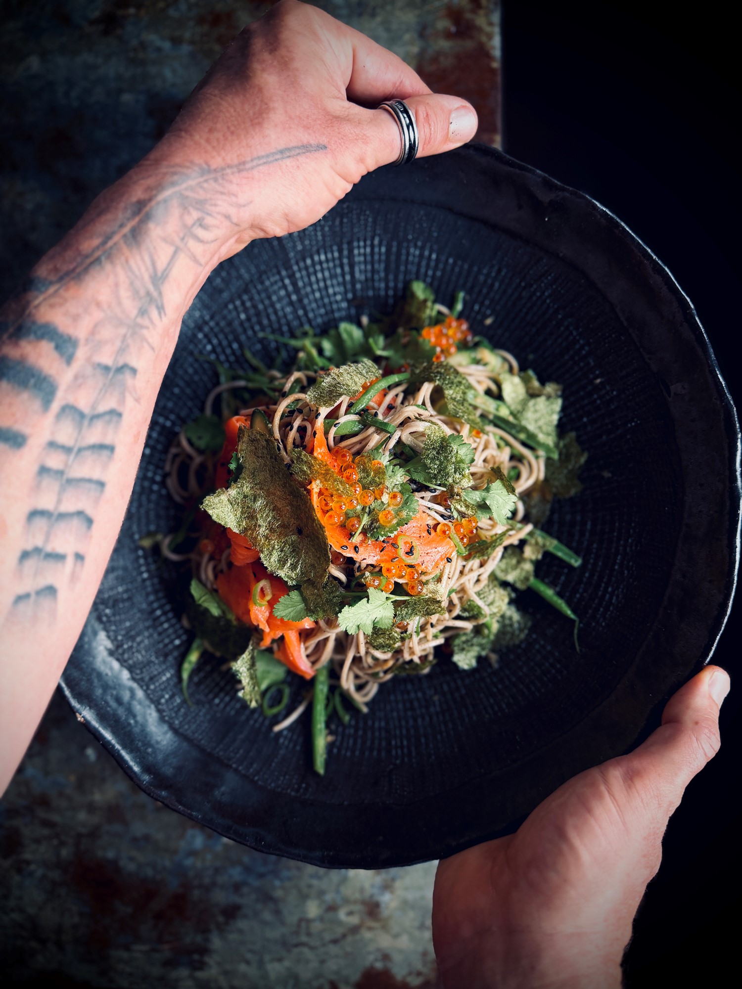 Regal Salmon With Soba Noodles