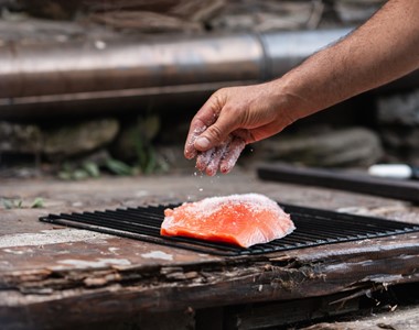 Salmon & Salt On BBQ Hero