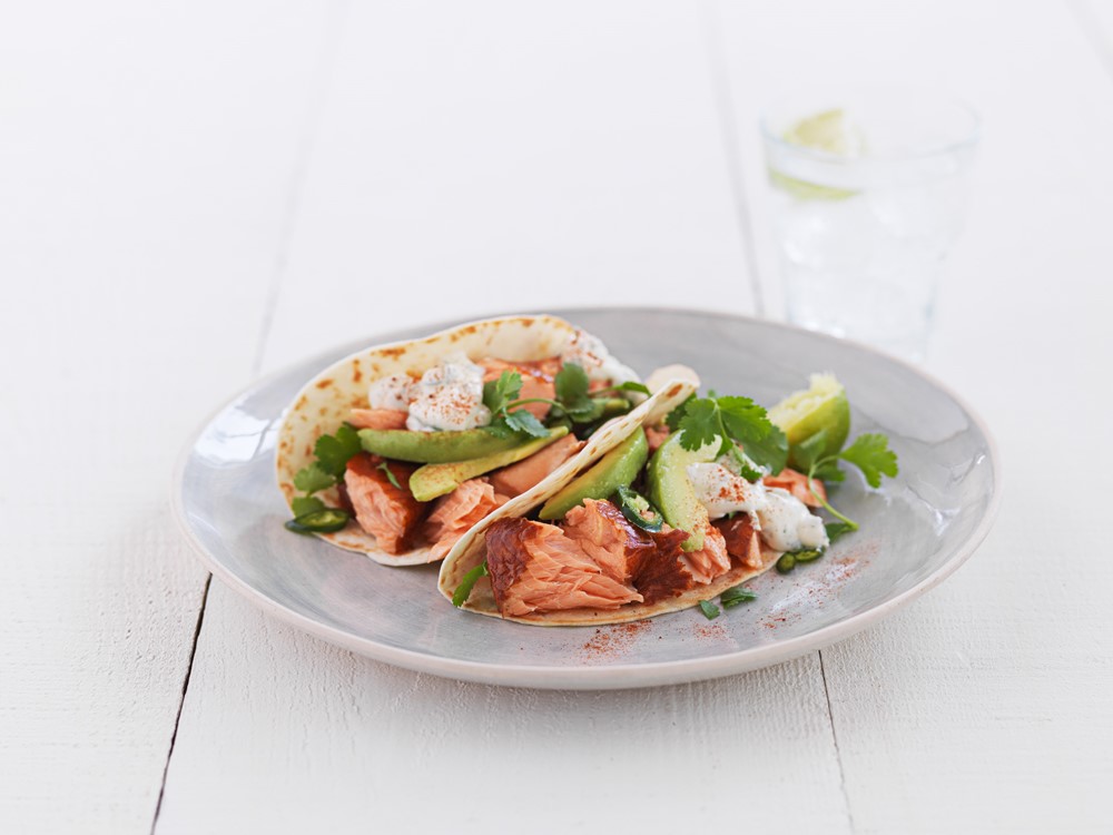 Salmon tacos