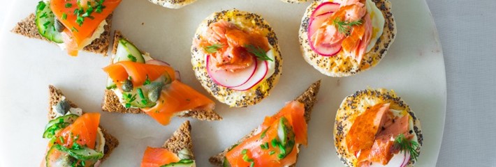 Smoked Salmon and Cream Cheese Canapes - Julia's Cuisine