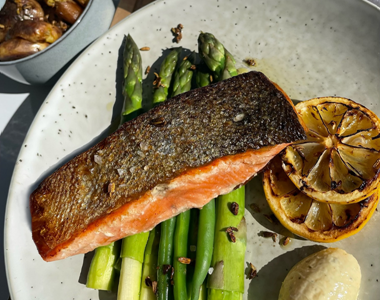 How to cook the perfect salmon, crispy skin, smashed potatoes