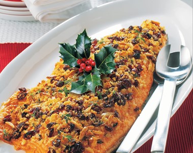 Christmas Regal Salmon With Cranberry And Almond Crust