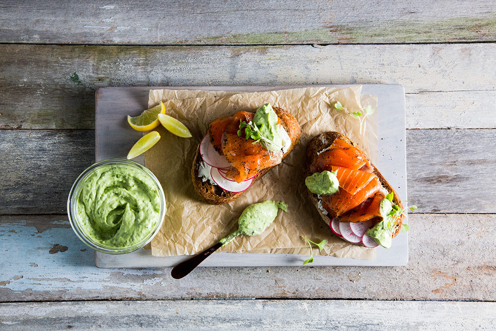Regal Dill Cured Salmon Bruschetta With Pickled Radishes (1)