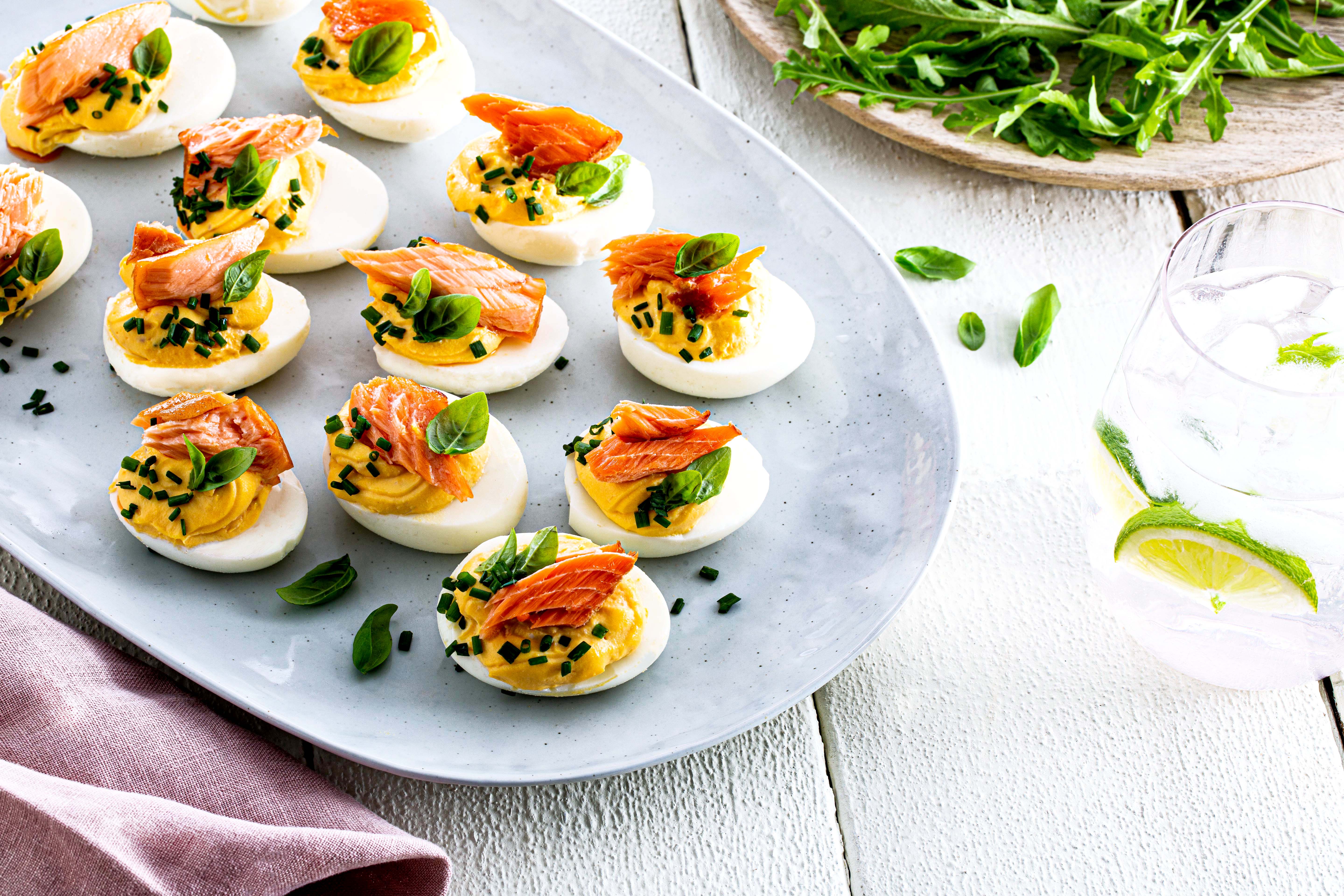 Devilled Smoked Salmon Eggs
