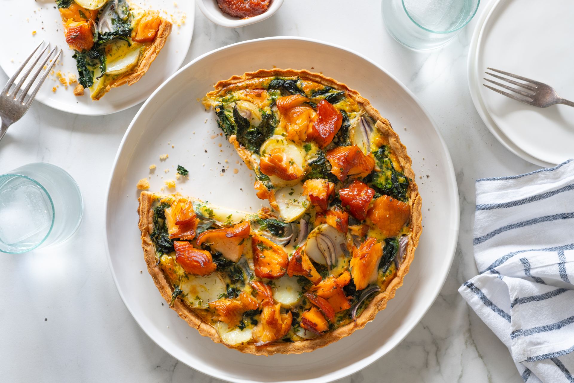 Regal Salmon Hot Smoked Salmon Potato Spinach Quiche